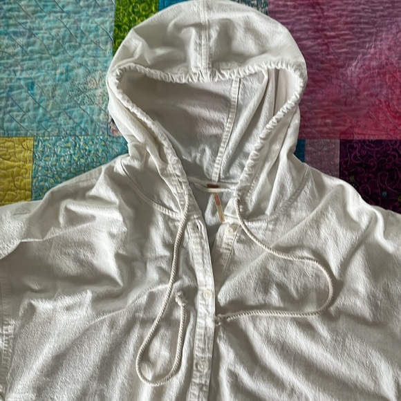 Free People Oversized “Natural White” Jacket - 100% Cotton VGUC - Picture 4 of 7